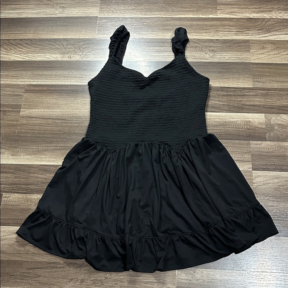 Urban Outfitters Black Smocked Mini Dress - Picture 4 of 6